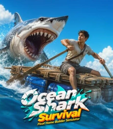 Ocean Shark Survival: Float Home Builder Simulator